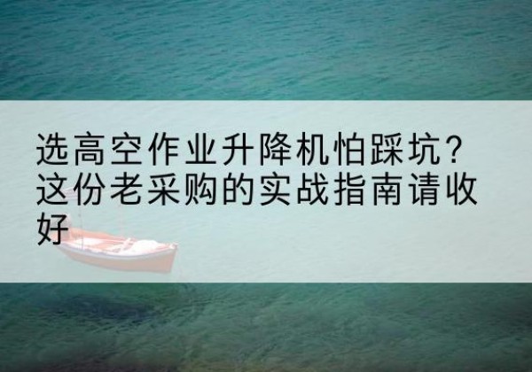 威县高空作业升降机厂家推荐-选高空作业升降机怕踩坑？这份老采购的实战指南请收好